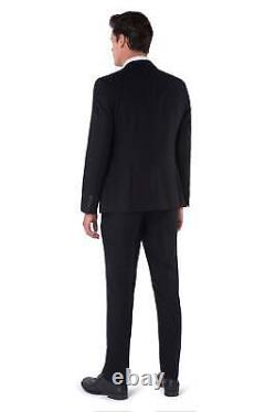Harry Brown Caleb Three Piece Slim Fit Suit in Black