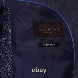 Harry Brown Wool 3 Piece Slim Fit Suit in Light Blue