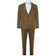 Harry Brown Wool 3 Piece Slim Fit Suit in Tan
