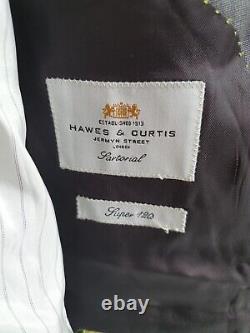Hawes & Curtis Mens 2 piece suit SLIM FIT Ch40R W38 L32 Charcoal Melange