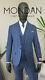 Herren Anzug 3 teilig Slim Fit Blau Smoking Suit Business NEU 2020