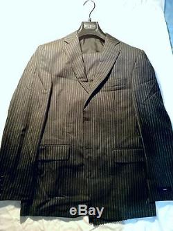 Hickey by Hickey Freeman Grey Pinstripe Slim-Fit Wool Suit