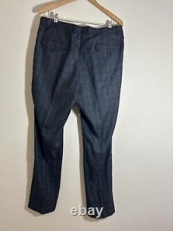 House of Cavani 3 Piece Suit Grey Check C40R WC40R W34R Leg 31.5 Slim Fit
