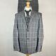House of Cavani 3 Piece Suit Men's Grey 42R Jacket 36W 32L Trousers Tailored Fit