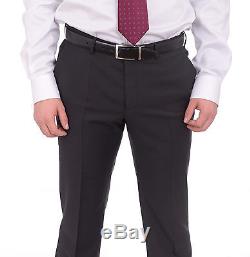 Hugo Boss Halsey2/merrill2 Mens Slim Fit Black Textured Two Button Wool Suit