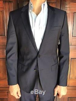 Hugo Boss'Huge/Genius Men's Navy Blue 100% Reda Wool Slim Fit Suit New 40S