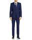 Hugo Boss Huge Genius Slim Fit Check Wool Suit 42L / 36W Blue Tonal