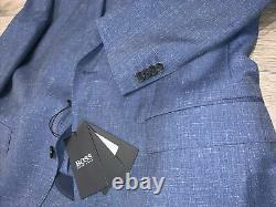 Hugo Boss Huge6/Genius5 Wool Linen Cotton Silk Suit Slim Fit 40S 40R 42R 44R