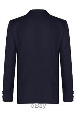 Hugo Boss Men's'Anros/Himans' Navy Virgin Wool Slim Fit Tuxedo Suit 40L