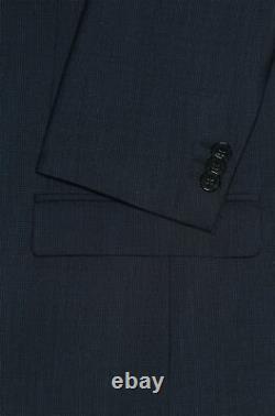 Hugo Boss Men's'Arti/Hesten' Dark Blue Extra Slim Fit Virgin Wool Suit 44R
