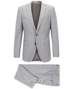 Hugo Boss Men's'C-Pasini/C-Movie' Slim Fit Virgin Wool Patterned Grey Suit 38R