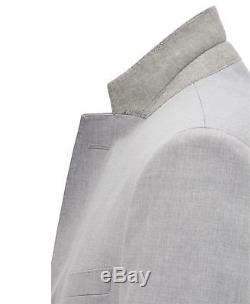 Hugo Boss Men's'C-Pasini/C-Movie' Slim Fit Virgin Wool Patterned Grey Suit 38R