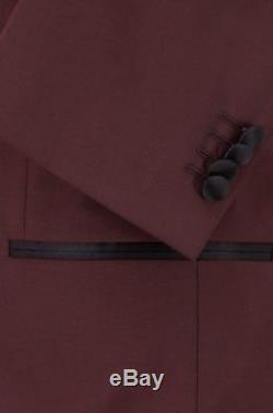 Hugo Boss Men's'Helward/Gelvin' Dark Purple Wool Slim Fit Tuxedo Suit 38R