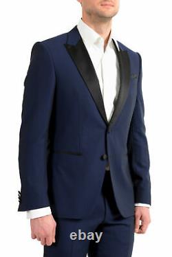 Hugo Boss Men's Helward1/Gelvin1 Blue Slim Fit Tuxedo 100% Wool Tuxedo Suit