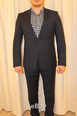 Hugo Boss Men's Navy Fine Stripe Slim Fit Suit Size 54 Uk
