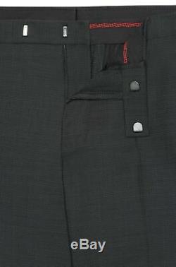 Hugo Boss Men's'Phil/Taylor' Extra Slim Fit Black Textured 3-Piece Suit 40R