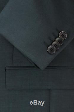 Hugo Boss Men's'Reasen/Willot' Dark Green Extra Slim Fit Wool Blend Suit 38R
