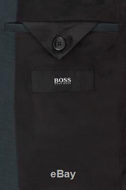 Hugo Boss Men's'Reasen/Willot' Dark Green Extra Slim Fit Wool Blend Suit 38R