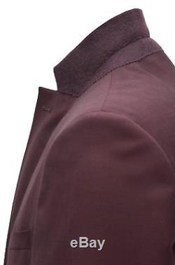 Hugo Boss Men's'Reymond/Wenten' Extra Slim Fit Wool Mohair Dark Red Suit 40R