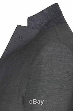 Hugo Boss Men's'Reyno/Wave' Grey Slim Fit Virgin Wool Textured Suit, 44L