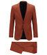 Hugo Boss Men's Slim Fit Orange Stretch Cotton Suit 42R