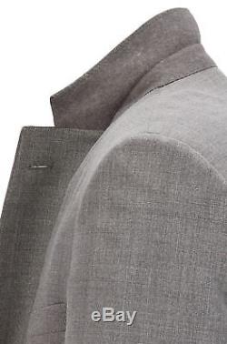 Hugo Boss Men's'T-Harver/Glover' Slim Fit Wool Silk Grey Suit, Size 38R