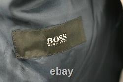 Hugo Boss Mens Blue Solid Virgin Wool Natural Stretch Slim Fit Suit 42R