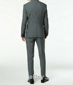 Hugo Boss Mens Slim Fit 2-Piece Suit Gray 38R 32W