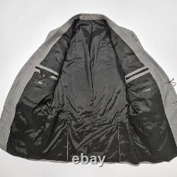 Hugo Boss Mens Suit Jacket Grey 40 R Slim Fit Check Novan6 Ben2 Wool Blazer
