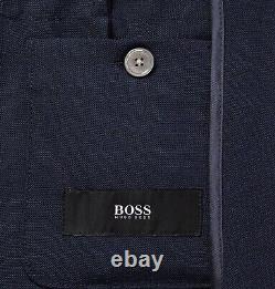Hugo Boss Nolvay Slim-Fit Wool Suit Jacket Blue UK 38