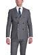 Hugo Boss Rusty/Win Slim Fit Gray Striped Double Breasted Flannel Wool Suit