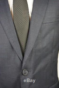 Hugo Boss Slim Fit Gray Blue Suit 44R (38W) Astian Hets 100% Wool NWT Was $795