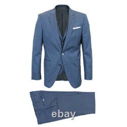 Hugo Boss Slim Fit Mid Blue 3 Piece Suit UK40 Chest NEW WITH TAGS RRP £695