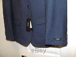 Hugo Boss Slim Fit Suit Navy Blue check 38R 40S 40R 40L 46R HALSEY2/MERRILL2