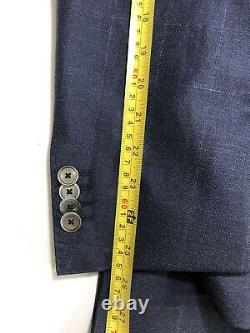 Hugo Boss Slim Fit Suit Size 40 Never Wear / Wool -Linen Mix / Dark Navy