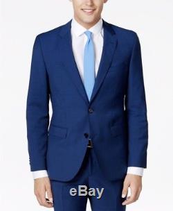 Hugo Boss Slim Fit Suit high Blue 695$- Jacket size 38-R\ Pants 32