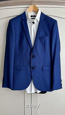 Hugo Boss Slim-fit Suit 100% Virgin Wool 38r + Slim Fit Easy Iron Shirt 15 1/2