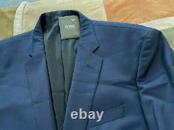 Hugo Boss navy blue huge6/genius5 wool suit slim fit 44 R mens NEW