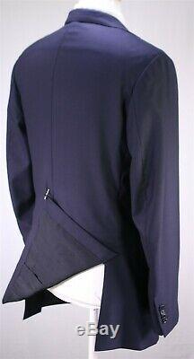 ISAIA Napoli Custom Recent Navy Blue Woven 2-Btn Slim Fit 130's Wool Suit 40L