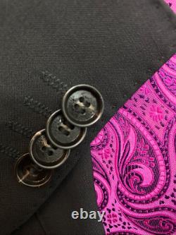 Immaculate Hugo Boss 36 Reg Luxurious Fabric Black Slim Fit Suit W30 L32