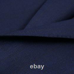 Isaia Napoli Trim-Fit Dark Blue Stripe Super 140s Wool Suit 46R NWT