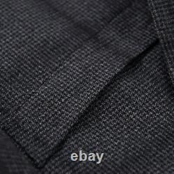 Isaia Slim-Fit'Capri' Gray and Black Shadow Check Wool Suit 36R (Eu 46)