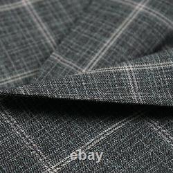 Isaia Slim-Fit'Capri' Layered Check Super 140s Wool Suit 38R (Eu 48) Peak Lapel