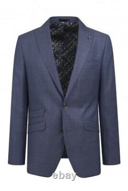 Italian Slim Fit Blue 3-Piece 42R Suit NEW