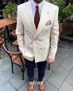 Ivory Blue Slim-Fit Suit 2-Piece, All Sizes Acceptable #195