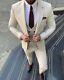 Ivory Slim-Fit Suit 3-Piece, All Sizes Acceptable #121