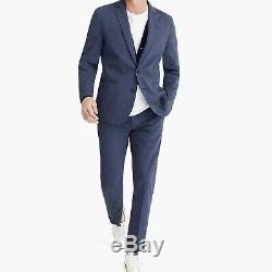 J CREW Destination Slim Fit 40S 32x30 Seersucker Suit Dusty Blue $356 L1077 1078