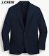J. CREW Ludlow 38R seersucker blazer navy blue suit jacket cotton slim-fit 38 R