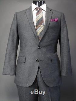 J CREW Ludlow Full Suit 38S Charcoal Gray 2 Btn Italian Wool Side Vents Slim Fit