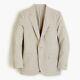 J CREW Ludlow Slim Fit Unstructured Linen Suit Coat Blazer Mushroom 34S F0127